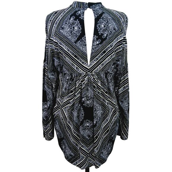 Free People SZ M Walking On A Dream Tunic Top Black - Picture 5 of 7